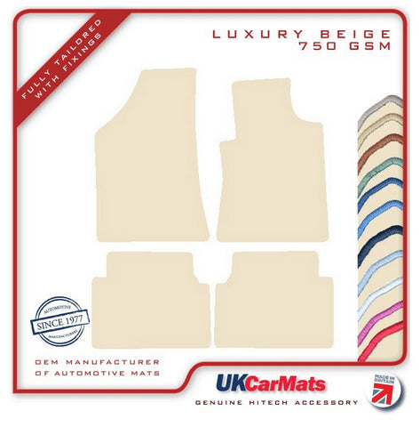 Renault Safrane 1993-2000 Beige Luxury Velour Tailored Car Mats HITECH