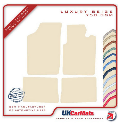 Renault Clio II (Facelift) 2001-2005 Beige Luxury Velour Tailored Car Mats HITECH