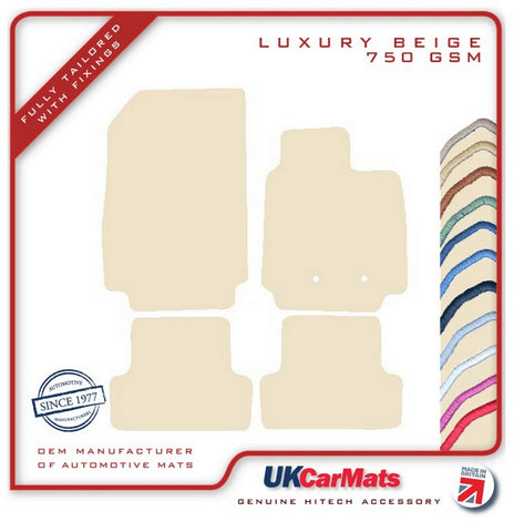 Renault Clio III (Facelift) 2009-2012 Beige Luxury Velour Tailored Car Mats HITECH