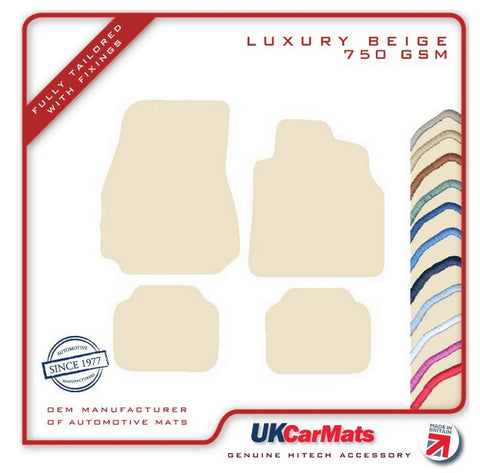 Renault Megane II Cabrio & Coupe 2003-2009 Beige Luxury Velour Tailored Car Mats HITECH