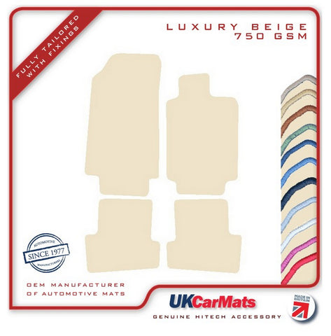 Renault Clio III 2006-2009 Beige Luxury Velour Tailored Car Mats HITECH