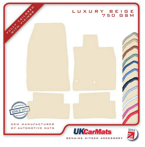 Renault Modus 2004-2012 Beige Luxury Velour Tailored Car Mats HITECH