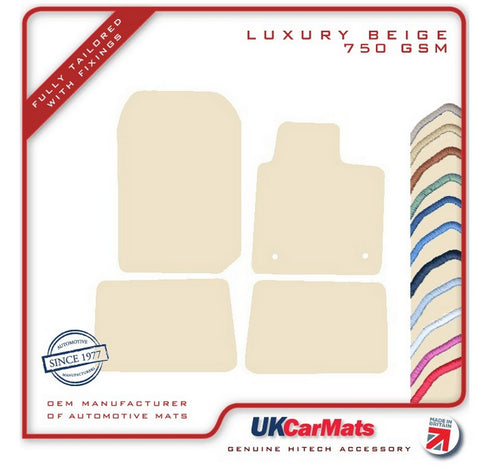 Renault Twingo 2007-2014 Beige Luxury Velour Tailored Car Mats HITECH