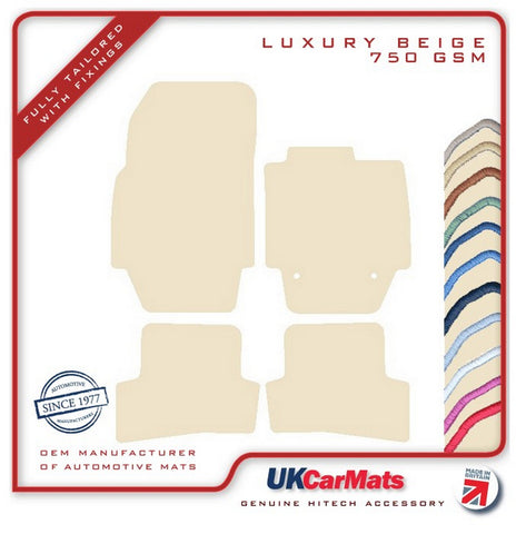 Renault Captur 2013-2020 Beige Luxury Velour Tailored Car Mats HITECH