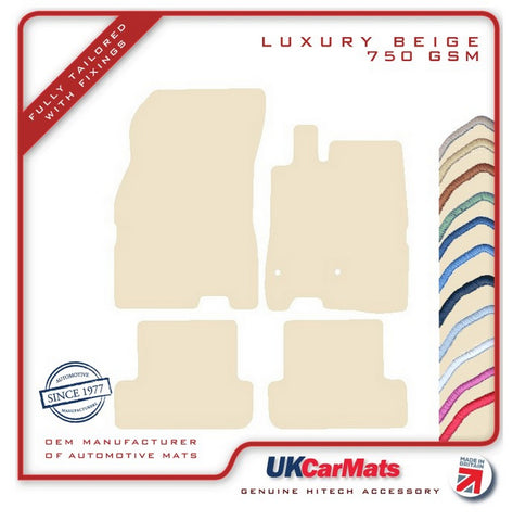 Renault Megane III 2008-2016 Beige Luxury Velour Tailored Car Mats HITECH