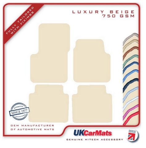 Renault Avantime (Two Separate Rears) 2001-2003 Beige Luxury Velour Tailored Car Mats HITECH