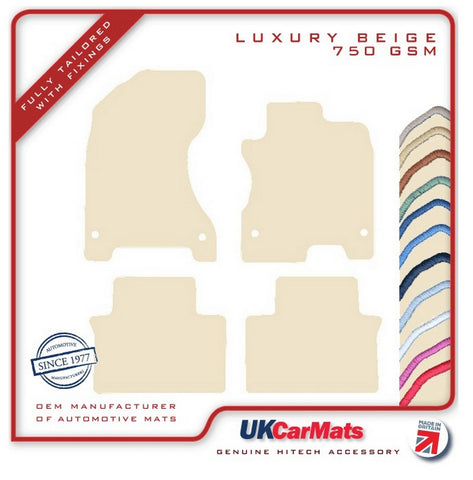 Renault Koleos 2008-2017 Beige Luxury Velour Tailored Car Mats HITECH