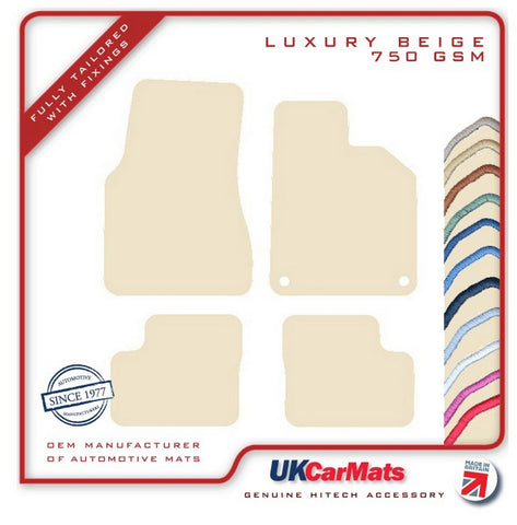 Renault Twingo 3 2014 onwards Beige Luxury Velour Tailored Car Mats HITECH