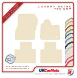 Renault Zoe 2013-2021 Beige Luxury Velour Tailored Car Mats HITECH