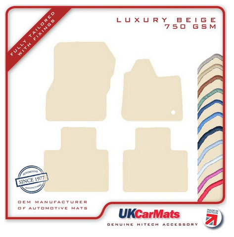 Renault Zoe 2013-2021 Beige Luxury Velour Tailored Car Mats HITECH