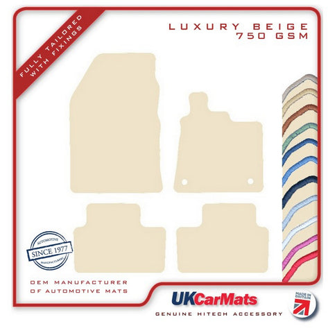 Renault Captur 2020 onwards Beige Luxury Velour Tailored Car Mats HITECH