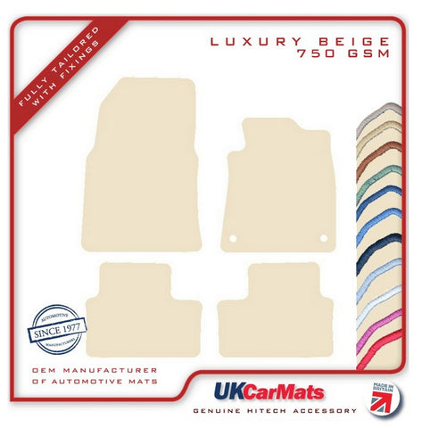 Renault Clio V 2019 onwards Beige Luxury Velour Tailored Car Mats HITECH