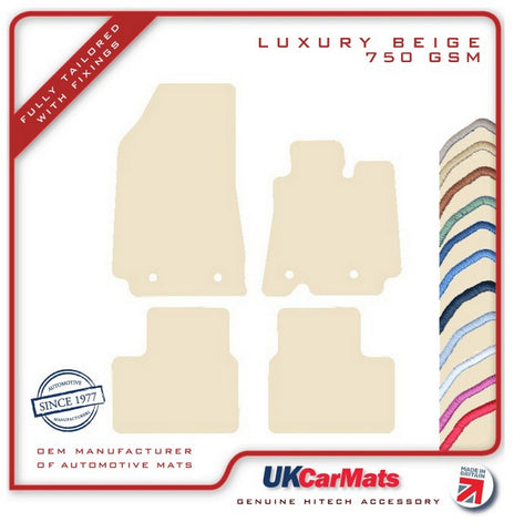 Renault Arkana 2021 onwards Beige Luxury Velour Tailored Car Mats HITECH