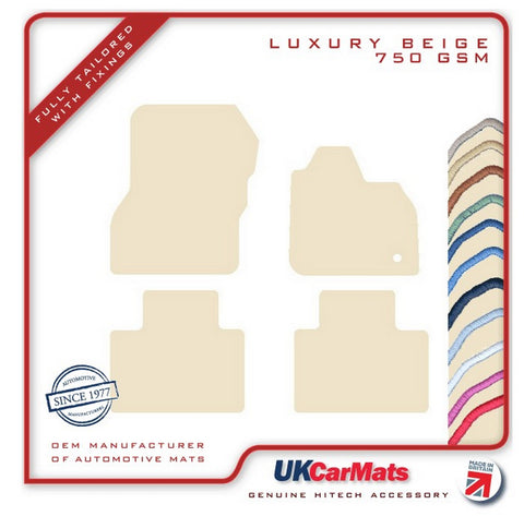 Renault Zoe E-Tech Electric 2021 onwards Beige Luxury Velour Tailored Car Mats HITECH
