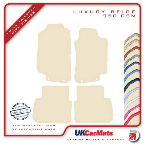 Saab 9/5 1998-2009 Beige Luxury Velour Tailored Car Mats HITECH