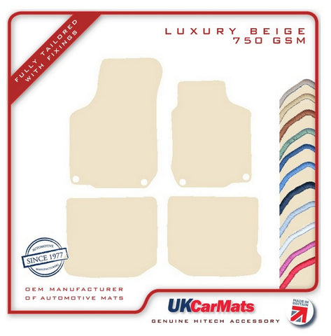 Skoda Octavia 1996-2004 Beige Luxury Velour Tailored Car Mats HITECH