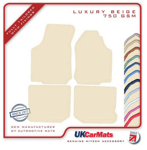 Seat Toledo  (Inc V5) 1999-2004 Beige Luxury Velour Tailored Car Mats HITECH
