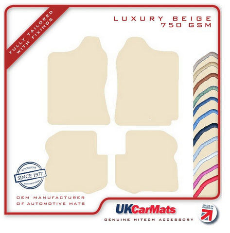 Suzuki Jimny Manual 1998-2018 Beige Luxury Velour Tailored Car Mats HITECH