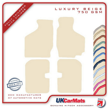 Suzuki Ignis 2000-2008 Beige Luxury Velour Tailored Car Mats HITECH