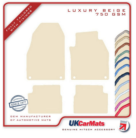 Saab 9/3 Saloon/Estate 2002-2011 Beige Luxury Velour Tailored Car Mats HITECH
