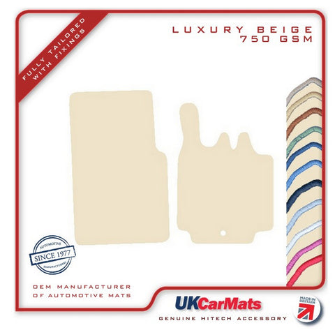 Smartcar Fortwo (450) 1998-2007 Beige Luxury Velour Tailored Car Mats HITECH