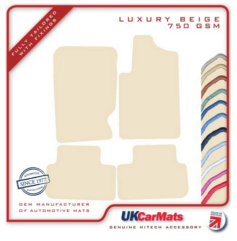 Ssangyong Rexton 2001 onwards Beige Luxury Velour Tailored Car Mats HITECH