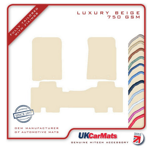 Ssangyong Kyron 2006-2010 Beige Luxury Velour Tailored Car Mats HITECH