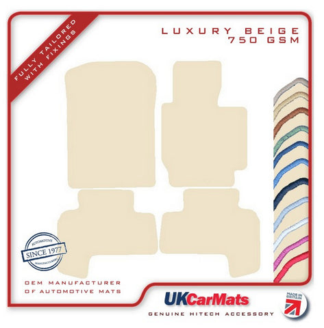 Suzuki Grand Vitara 3dr/SWB 2005-2015 Beige Luxury Velour Tailored Car Mats HITECH
