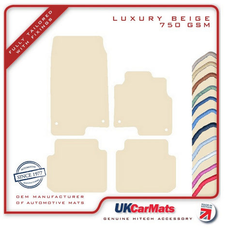 Smartcar Forfour 2004-2006 Beige Luxury Velour Tailored Car Mats HITECH