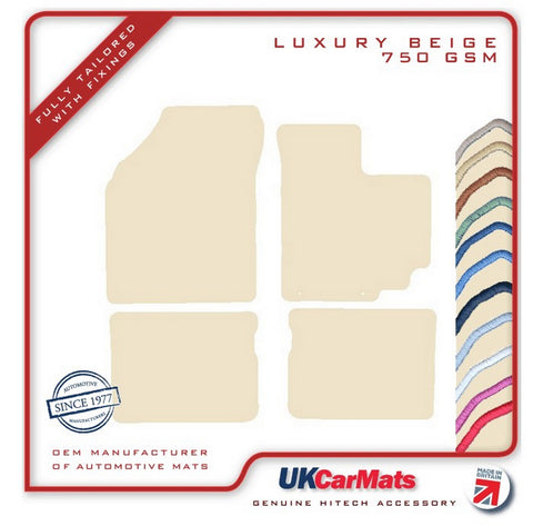 Suzuki Celerio 2015 onwards Beige Luxury Velour Tailored Car Mats HITECH