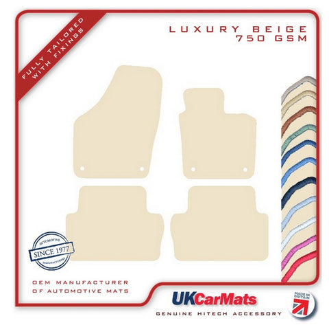 Seat Alhambra 2010 onwards Beige Luxury Velour Tailored Car Mats HITECH