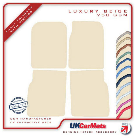 Suzuki Vitara LWB 1989-1999 Beige Luxury Velour Tailored Car Mats HITECH