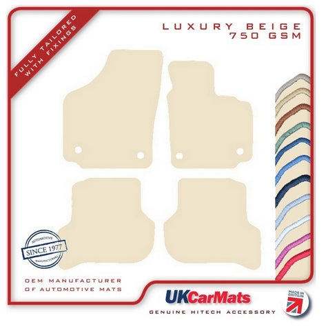 Seat Altea XL 2006-2015 Beige Luxury Velour Tailored Car Mats HITECH