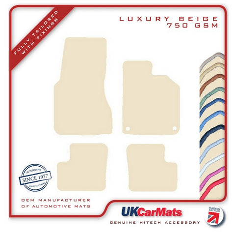 Smartcar Forfour (453) 2014 onwards Beige Luxury Velour Tailored Car Mats HITECH