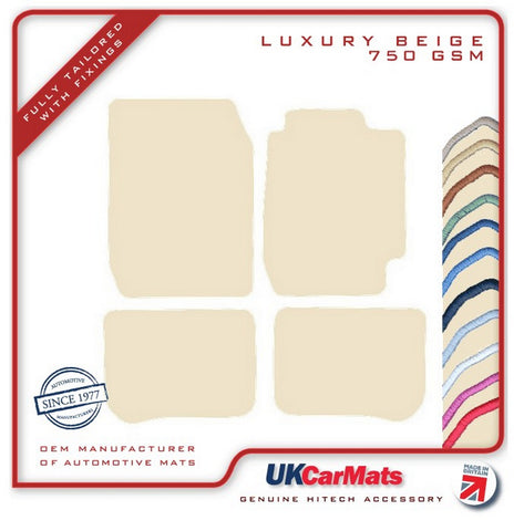 Toyota Corolla 3dr 1992-1997 Beige Luxury Velour Tailored Car Mats HITECH