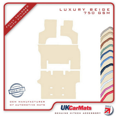 Toyota Previa 1990-2000 Beige Luxury Velour Tailored Car Mats HITECH
