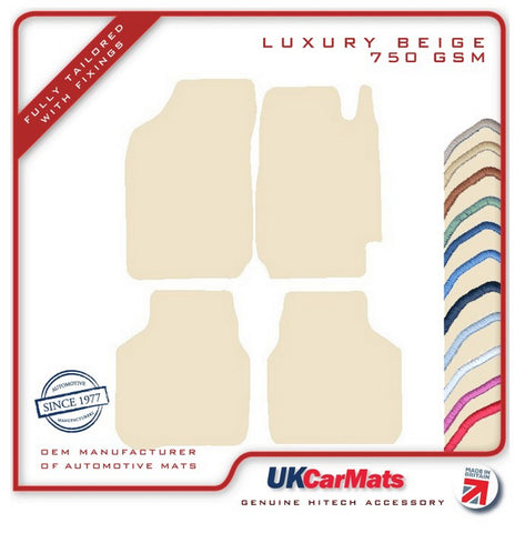 Toyota Corolla 5dr 1992-1997 Beige Luxury Velour Tailored Car Mats HITECH