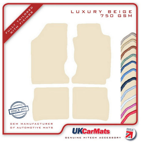 Toyota Carina 2 1988-1992 Beige Luxury Velour Tailored Car Mats HITECH
