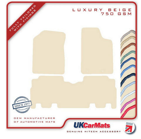 Toyota Yaris Verso 2000-2005 Beige Luxury Velour Tailored Car Mats HITECH