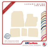 Toyota iQ 2009-2015 Beige Luxury Velour Tailored Car Mats HITECH