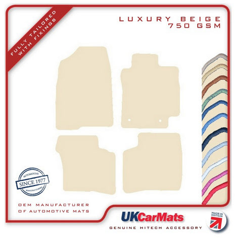 Toyota Prius 2000-2004 Beige Luxury Velour Tailored Car Mats HITECH