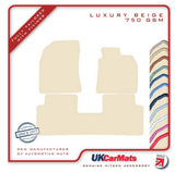 Toyota Avensis (Eyelets) 2009-2011 Beige Luxury Velour Tailored Car Mats HITECH