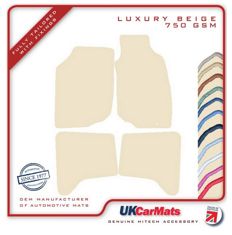 Toyota Hilux Doublecab 2005-2011 Beige Luxury Velour Tailored Car Mats HITECH