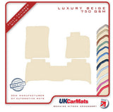 Toyota Landcruiser V8 2008 onwards Beige Luxury Velour Tailored Car Mats HITECH