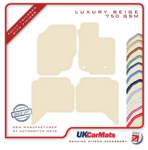 Toyota Hilux Doublecab 2012-2016 Beige Luxury Velour Tailored Car Mats HITECH