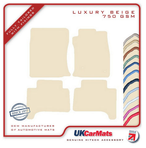 Toyota Land Cruiser 2003-2009 Beige Luxury Velour Tailored Car Mats HITECH