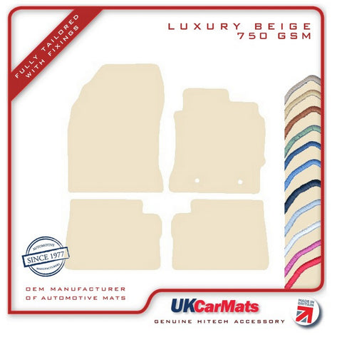Toyota Auris 2013 onwards Beige Luxury Velour Tailored Car Mats HITECH