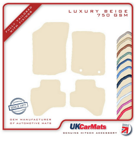 Toyota Aygo 2014-2022 Beige Luxury Velour Tailored Car Mats HITECH