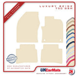 Toyota Prius 2015 onwards Beige Luxury Velour Tailored Car Mats HITECH
