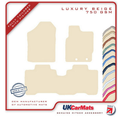 Toyota Verso-S 2011-2015 Beige Luxury Velour Tailored Car Mats HITECH